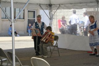 Mrs. Marty and her accordion student also provided entertainment for the many visitors.